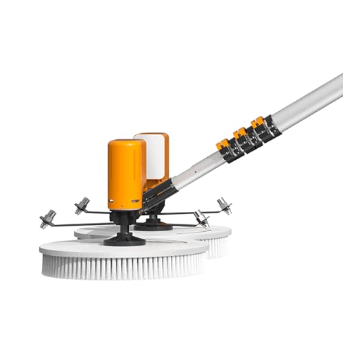 Rotating Dual-Brush Electric Solar Panel Cleaner