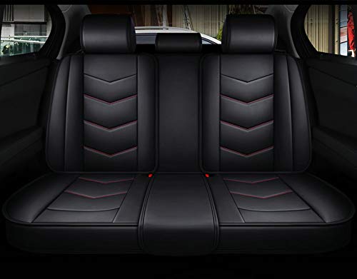KG7HQRP Luxury PU Leather Auto Car Seat Covers 5 Seats Full Set Universal Fit D