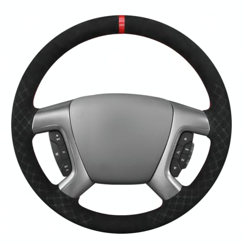 MEWANT Stitch On Steering Wheel Cover for Chevy Silverado Tahoe