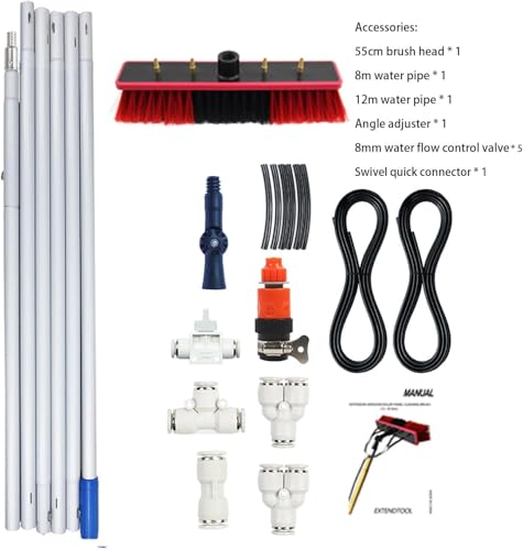 10m Water-Fed Telescopic Cleaning Pole with Brush Head