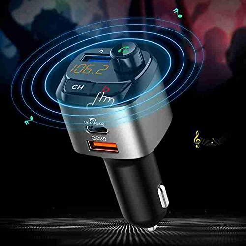 18W QC3.0 Type-C PD Car FM Charger with Hands-Free Calling
