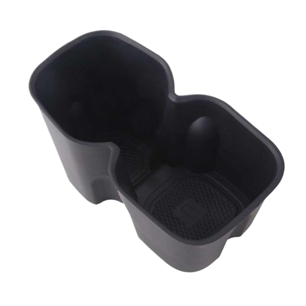 Black Car Cup Holder Insert with Anti-Slip Design for Vehicle Center Console