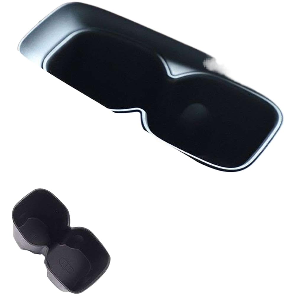Black Car Cup Holder Insert with Anti-Slip Design for Vehicle Center Console