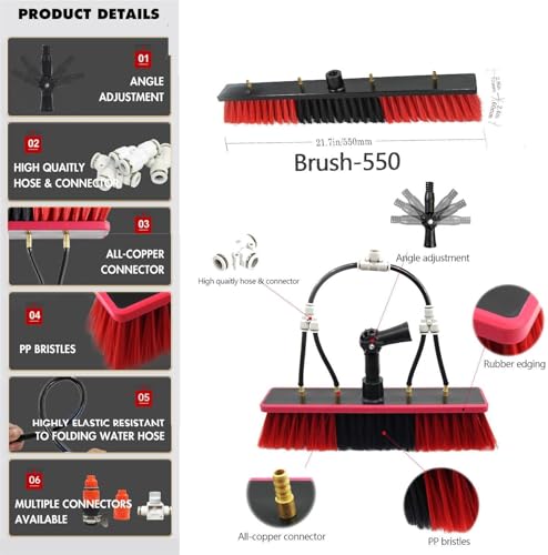 10m Water-Fed Telescopic Cleaning Pole with Brush Head
