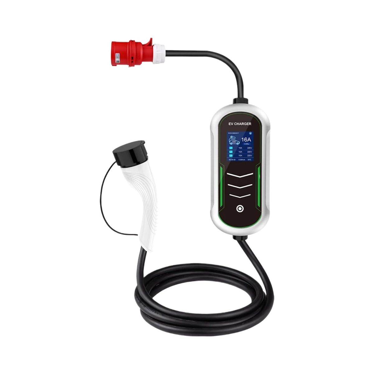 11kW 16A Portable EV Charger with IEC 62196-2 Plug