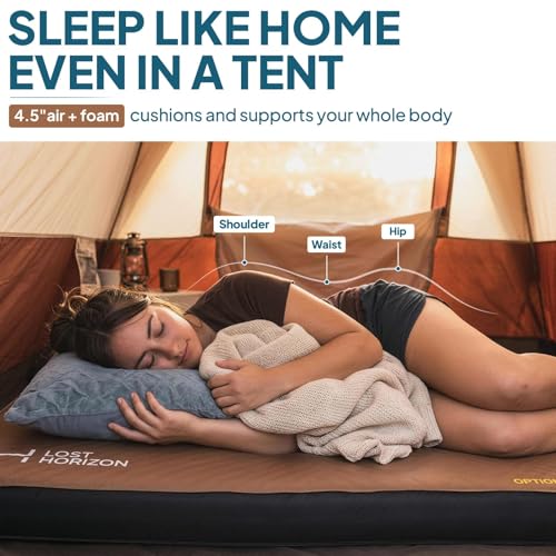 Lost Horizon Air & Foam Camping Mattress, Self-Inflating Sleeping Pad