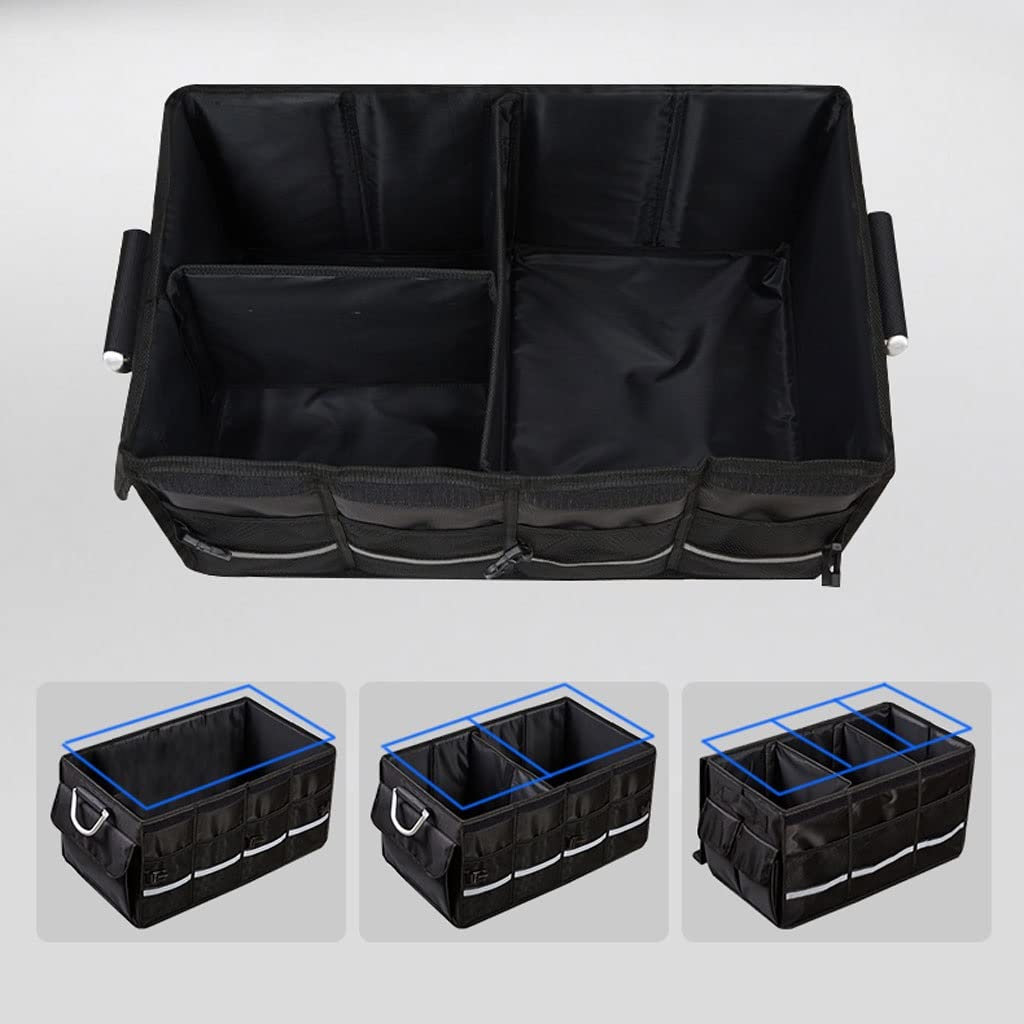 Collapsible Car Trunk Organizer with Multiple Compartments