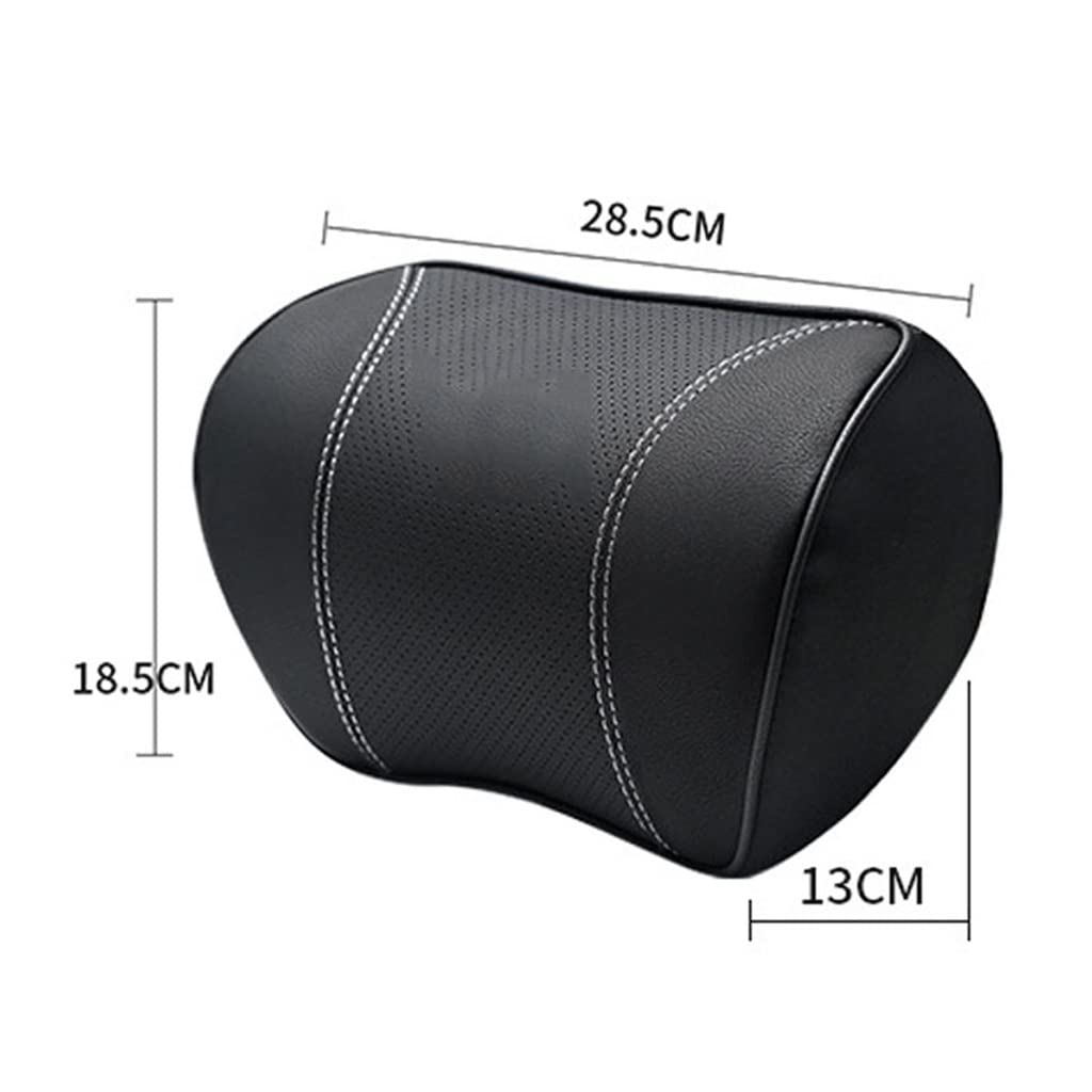 KHMCRSDO Leather Car Neck Pillow for Memory Foam seat Headrest