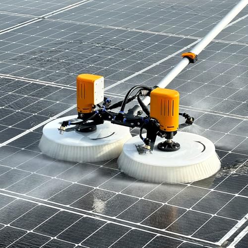 Rotating Dual-Brush Electric Solar Panel Cleaner