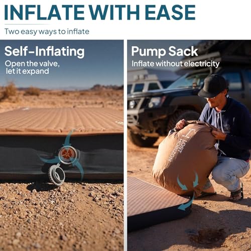 Lost Horizon Air & Foam Camping Mattress, Self-Inflating Sleeping Pad