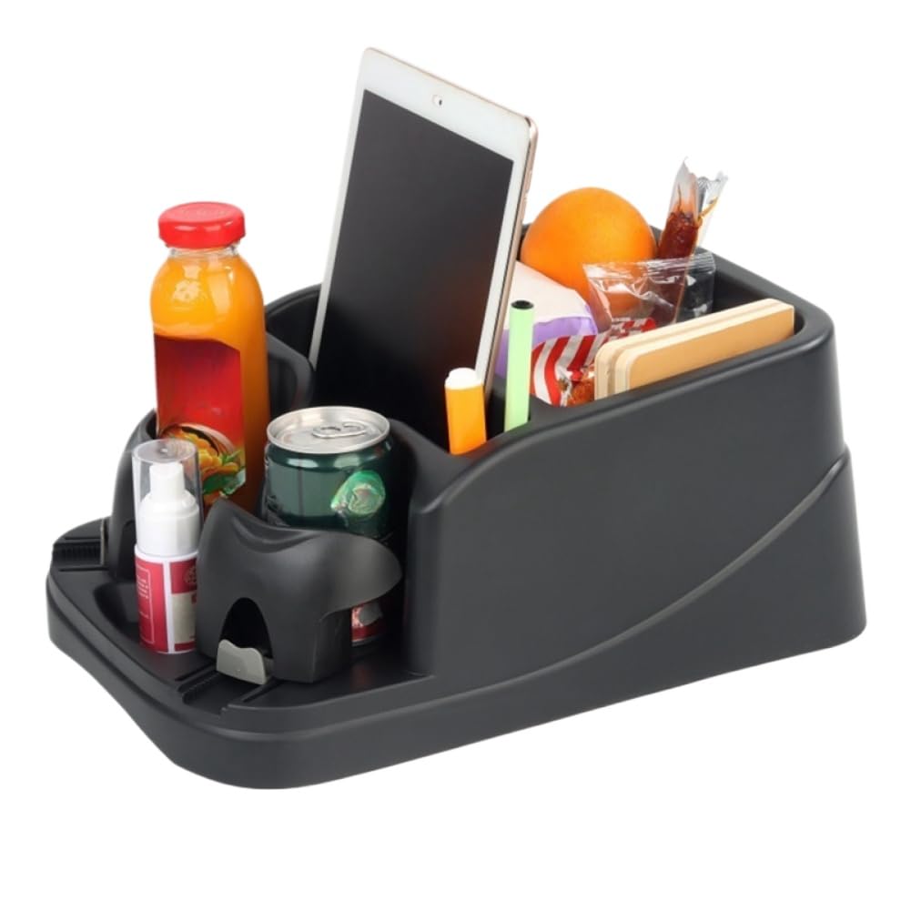 Multi-Functional Automotive Rear Seat Storage Organizer with Cup Holder