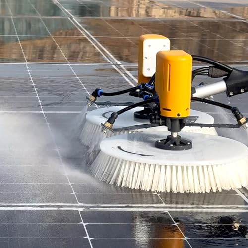 Rotating Dual-Brush Electric Solar Panel Cleaner