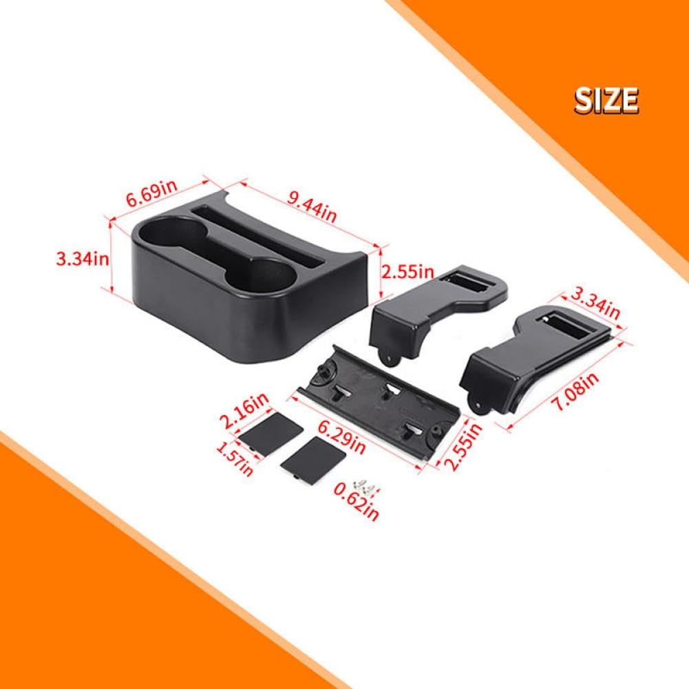 Car Rear Cup Holder Storage Box ABS Organization Compatible With 2021 4 Doors