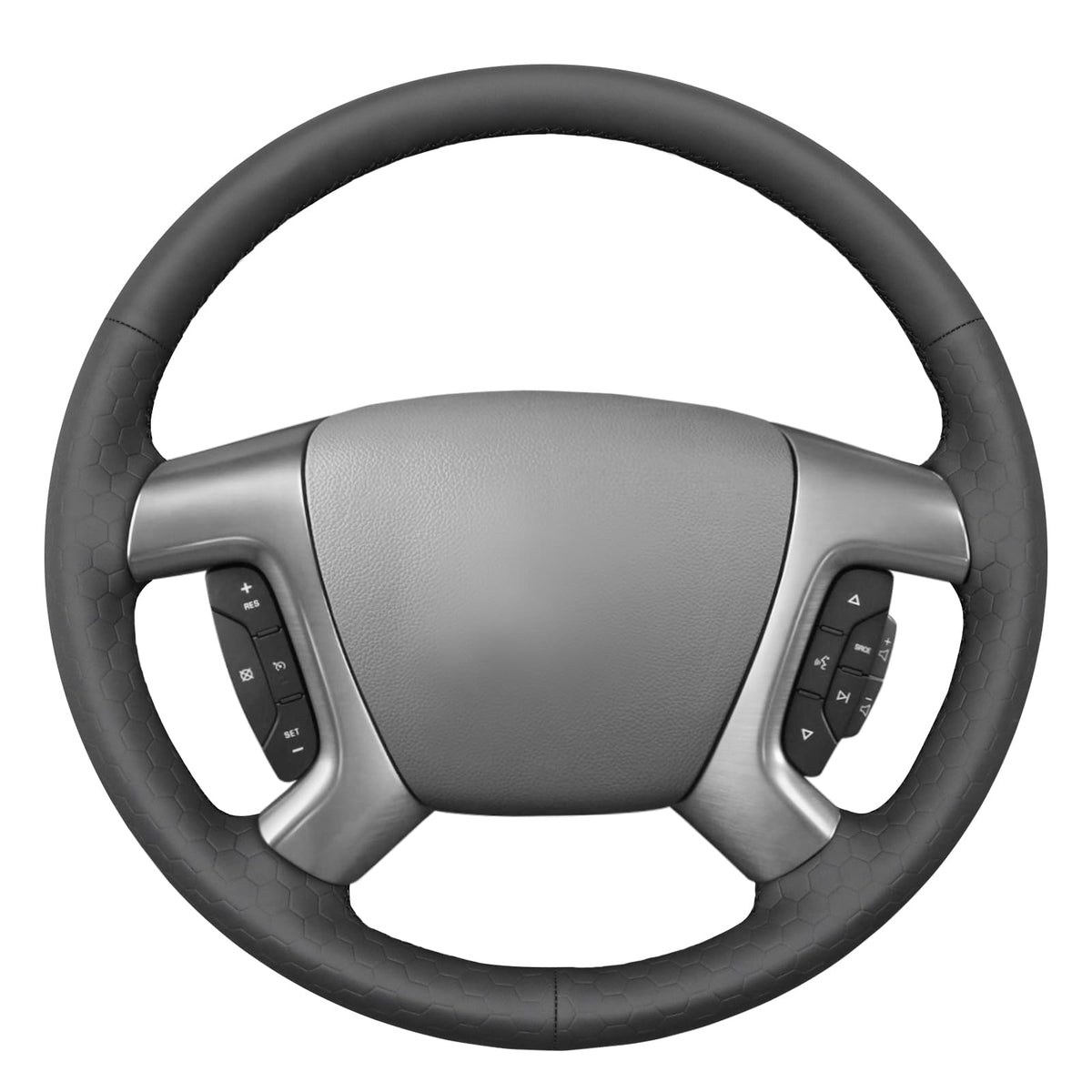 MEWANT Stitch On Steering Wheel Cover for Chevy Silverado Tahoe