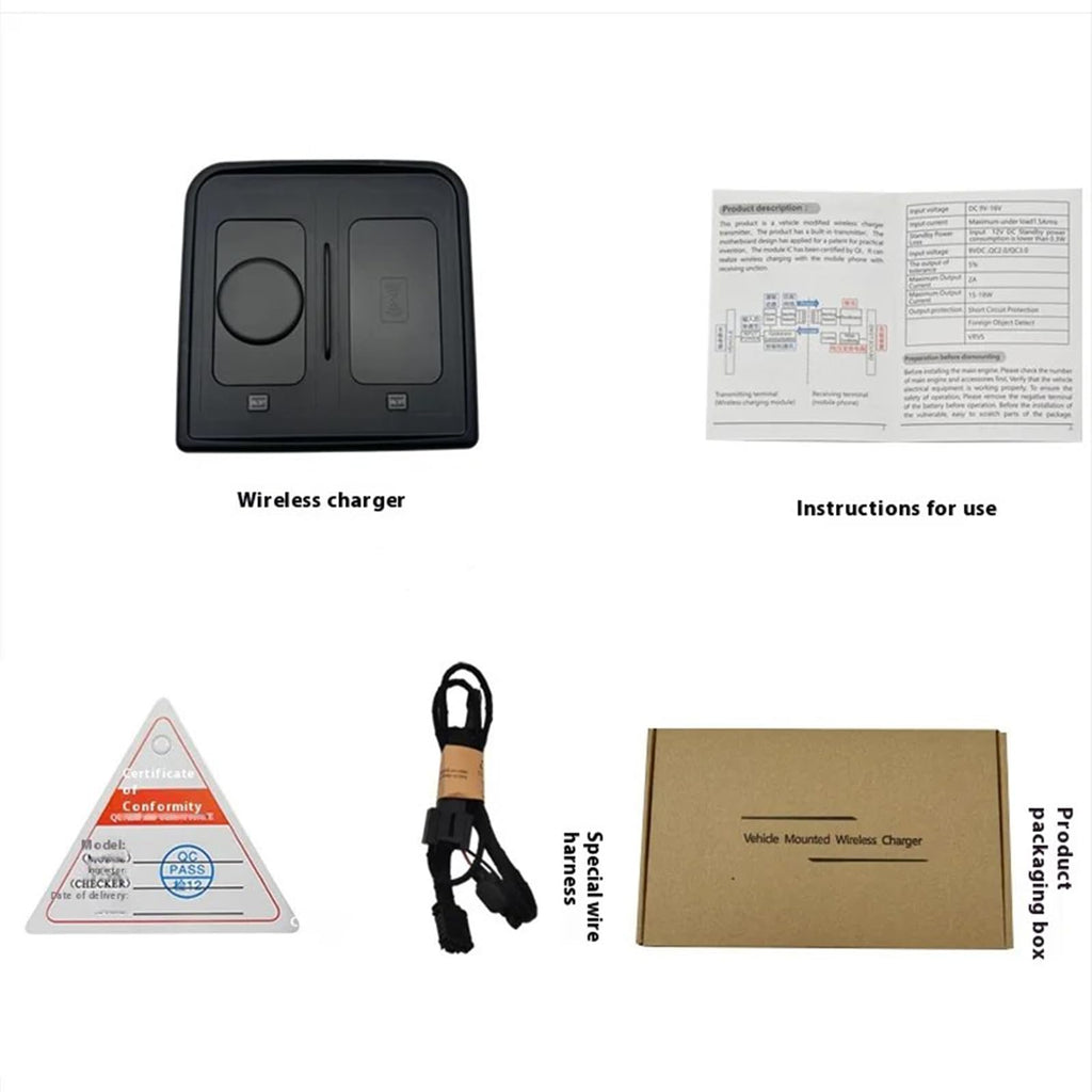 for Toyota Sienna 2015-2021 Car Center Console Phone Fast Wireless Charger Holder