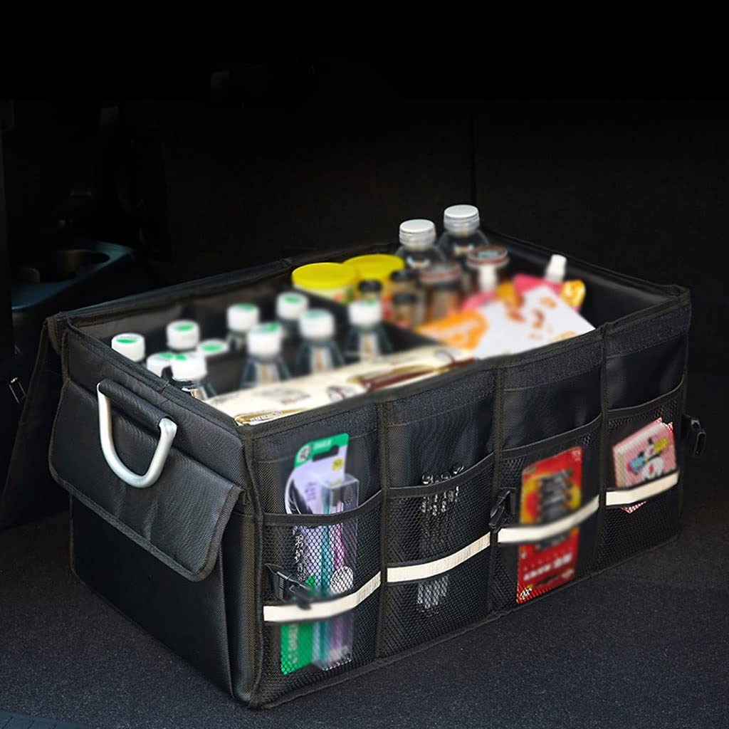 Collapsible Car Trunk Organizer with Multiple Compartments