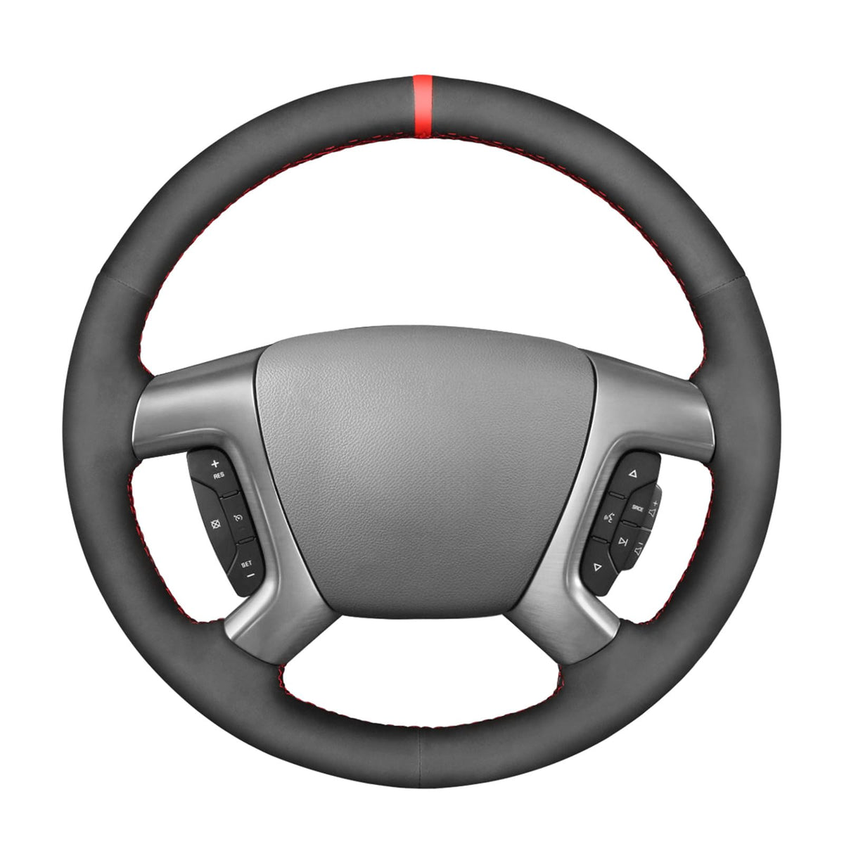MEWANT Stitch On Steering Wheel Cover for Chevy Silverado Tahoe