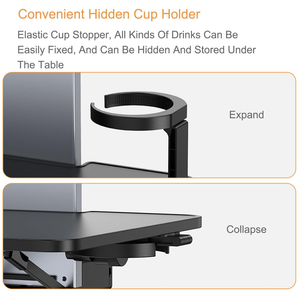 Car Seat Tray Table with Magnetic Phone Holder, Foldable
