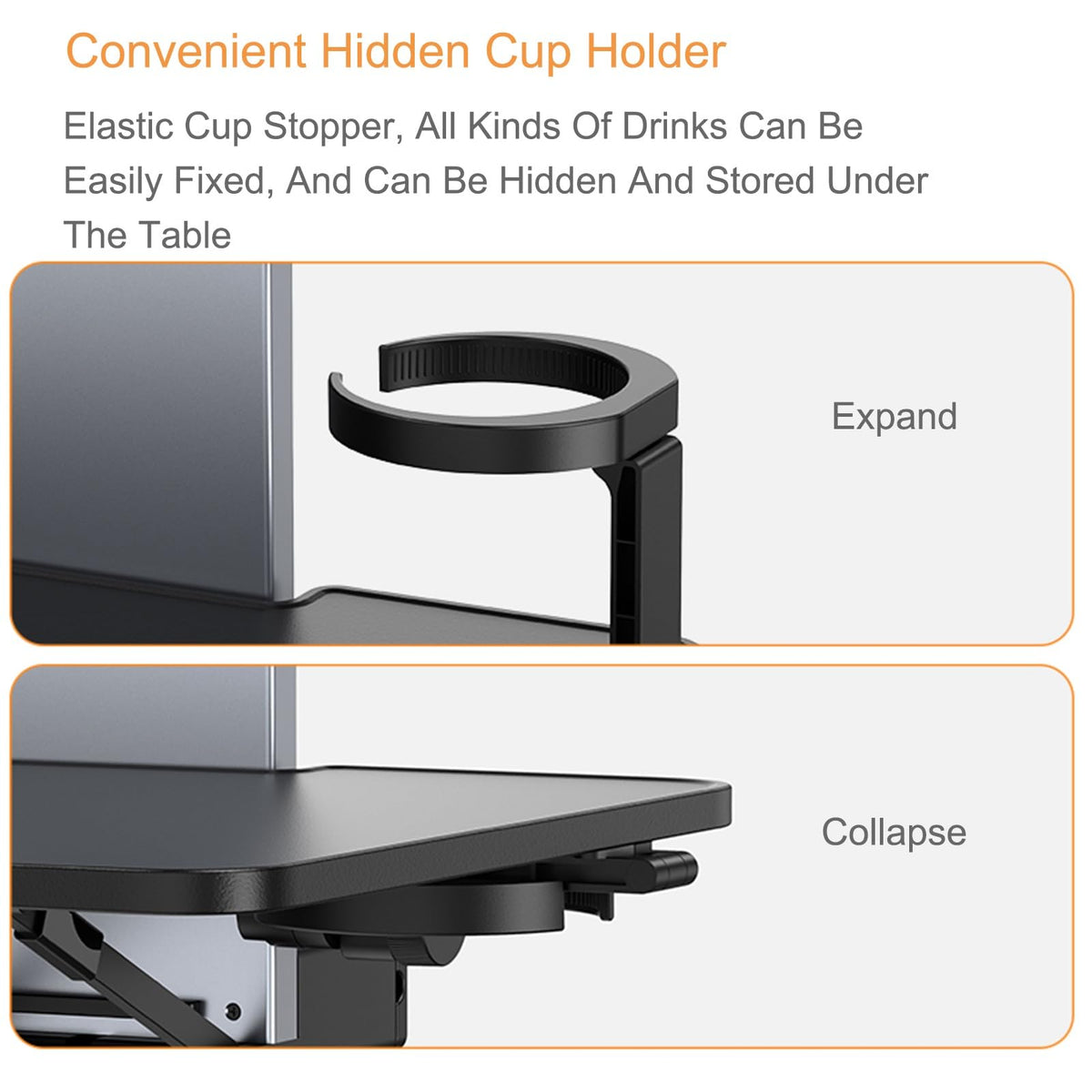 Car Seat Tray Table with Magnetic Phone Holder, Foldable