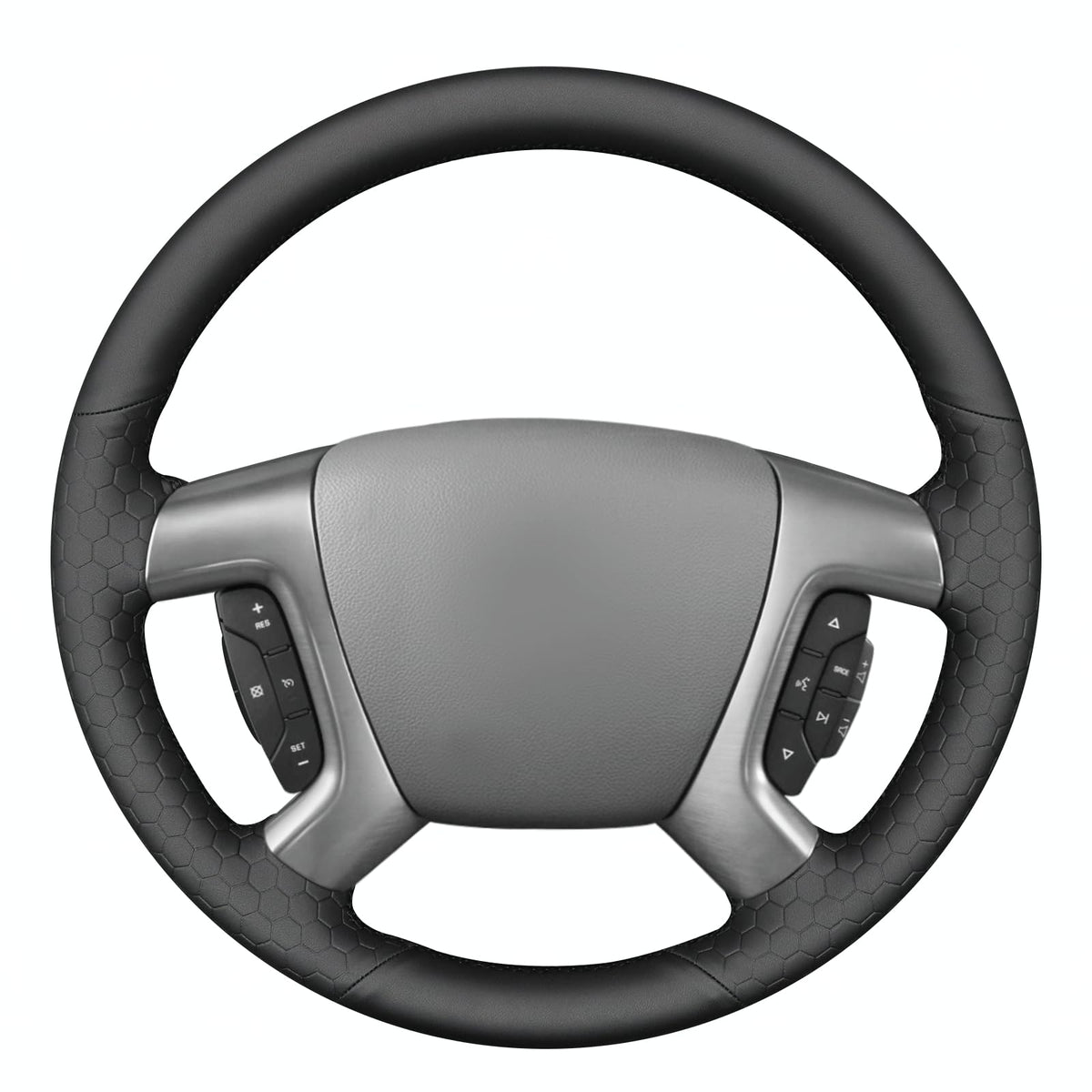 MEWANT Stitch On Steering Wheel Cover for Chevy Silverado Tahoe