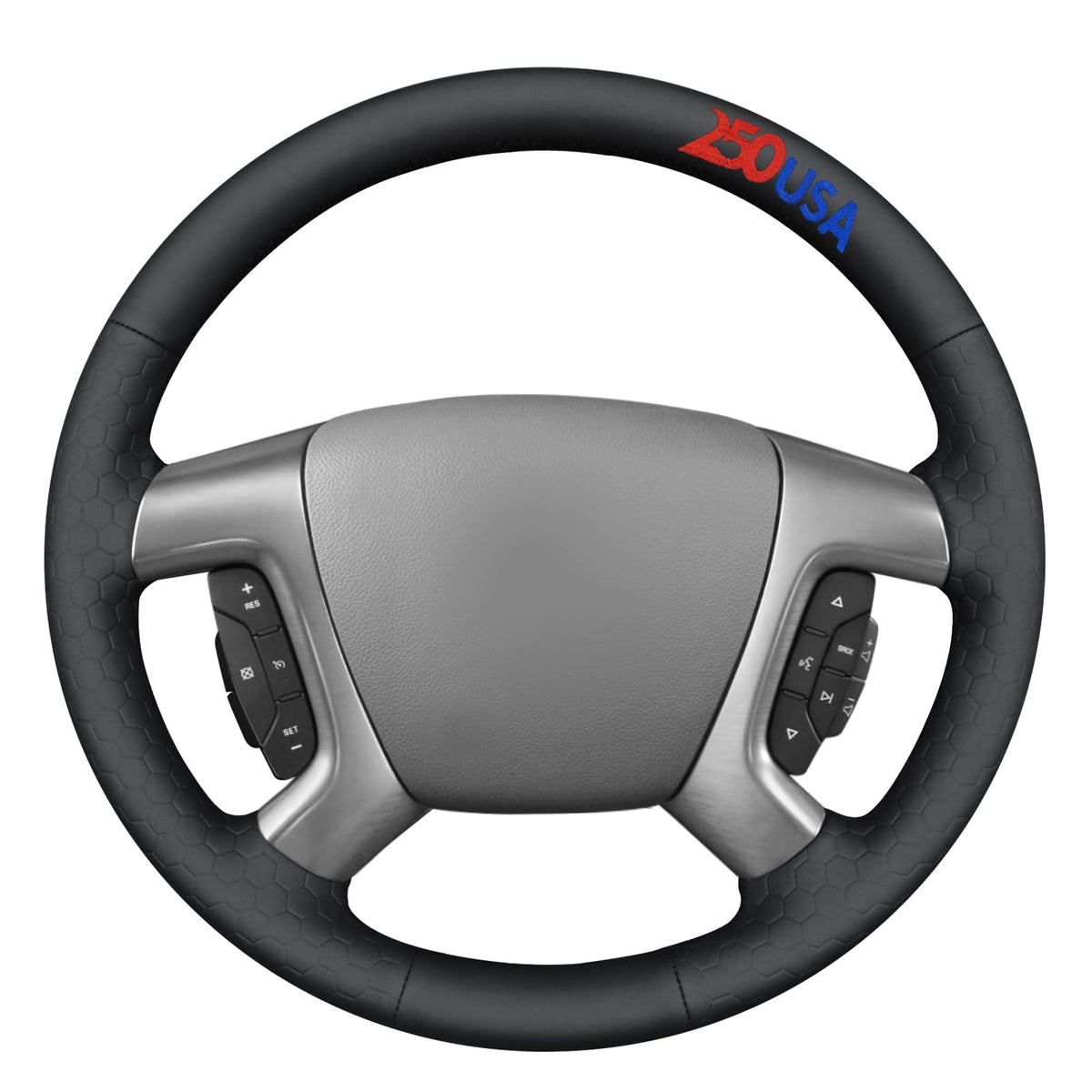 MEWANT Stitch On Steering Wheel Cover for Chevy Silverado Tahoe