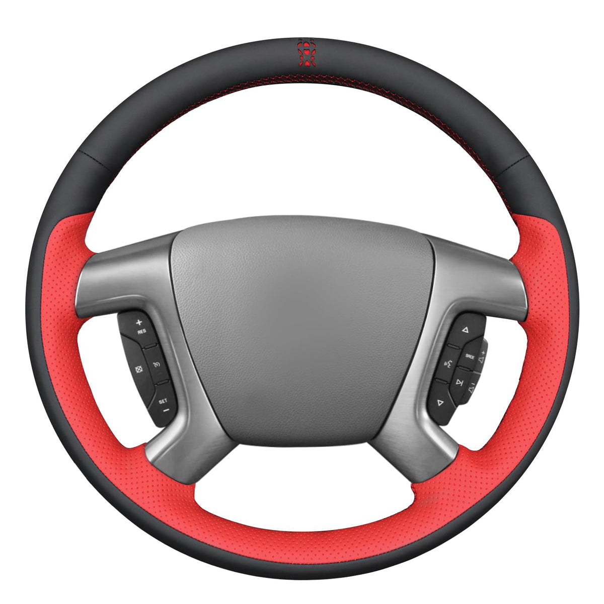 MEWANT Stitch On Steering Wheel Cover for Chevy Silverado Tahoe