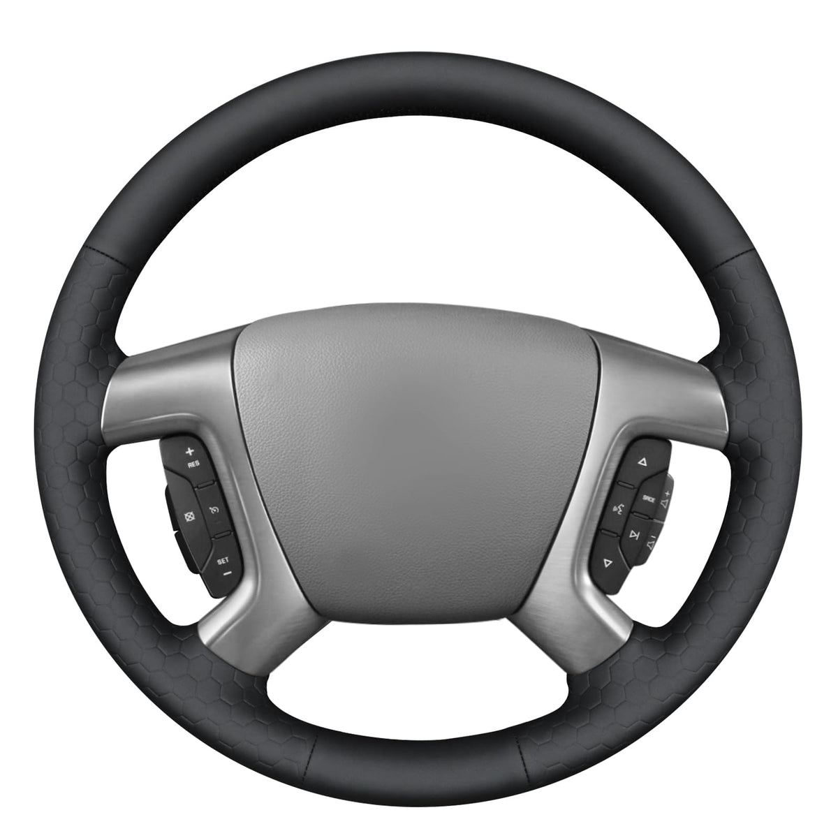 MEWANT Stitch On Steering Wheel Cover for Chevy Silverado Tahoe