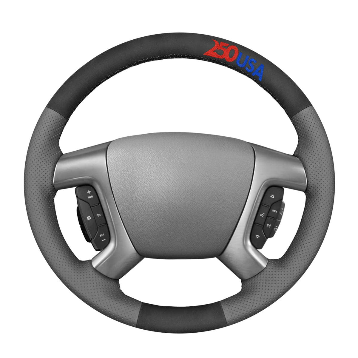 MEWANT Stitch On Steering Wheel Cover for Chevy Silverado Tahoe