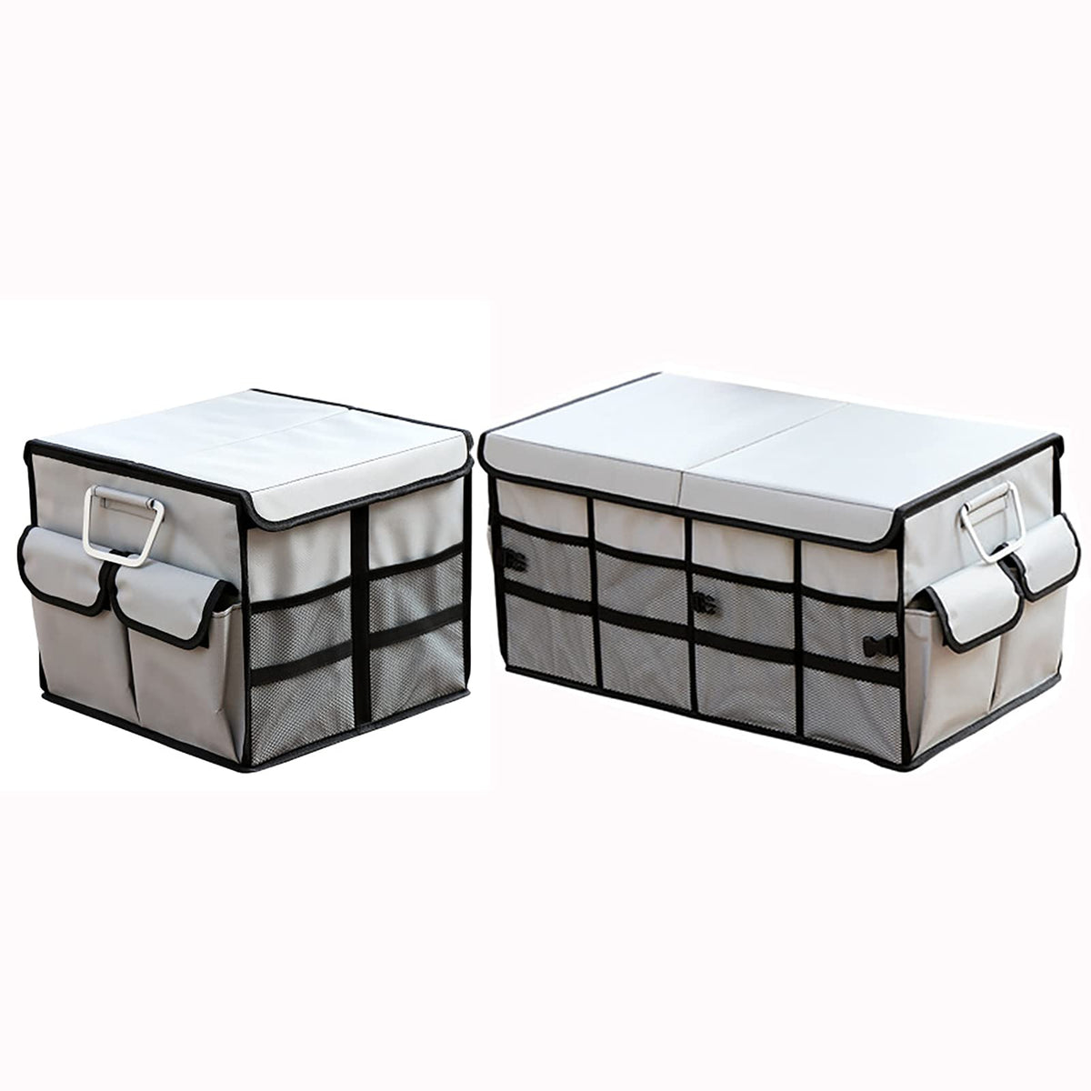 Car Trunk Organizer with Detachable Lid & Compartments