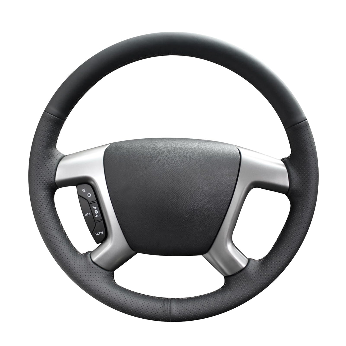 MEWANT Stitch On Steering Wheel Cover for Chevy Silverado Tahoe