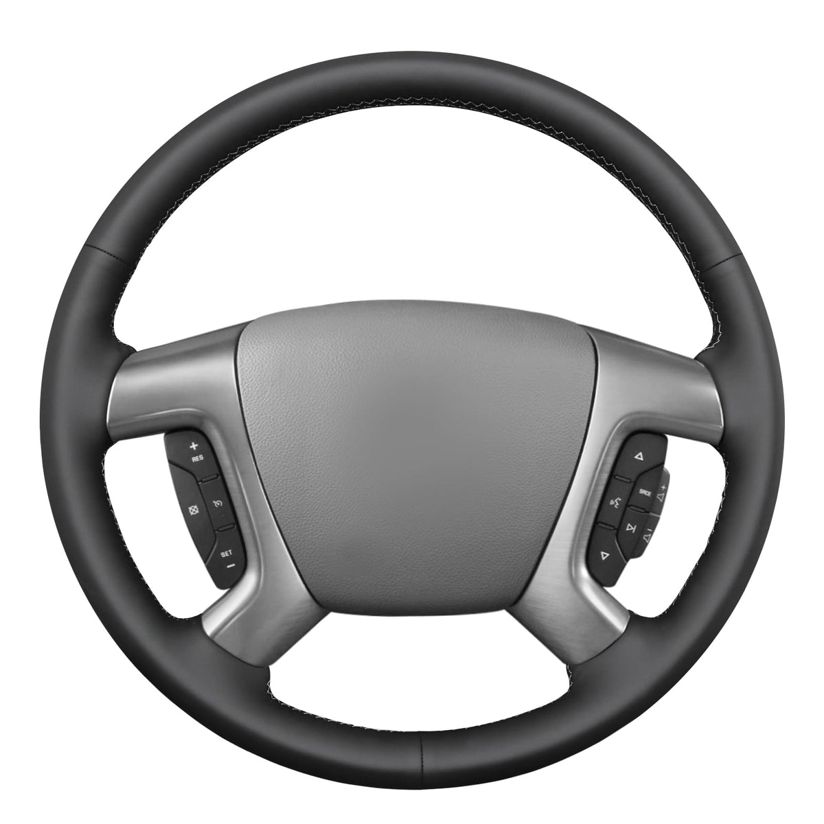 MEWANT Stitch On Steering Wheel Cover for Chevy Silverado Tahoe