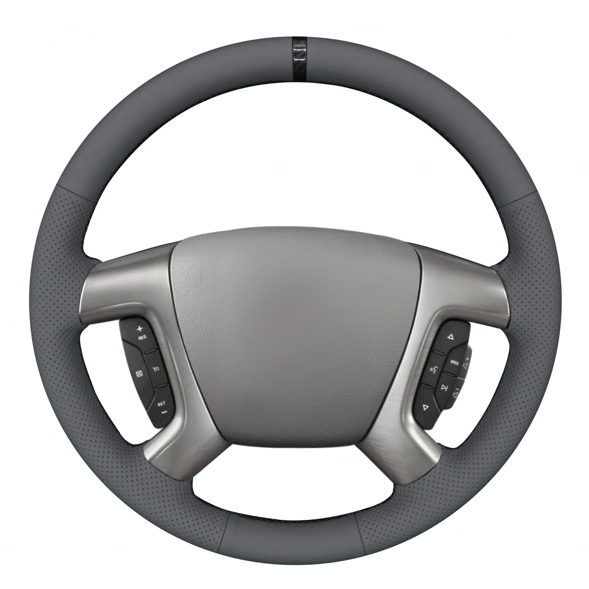 MEWANT Stitch On Steering Wheel Cover for Chevy Silverado Tahoe