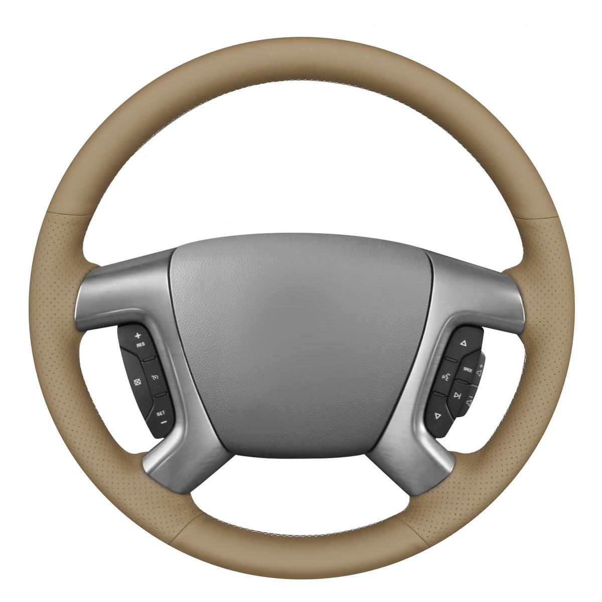 MEWANT Stitch On Steering Wheel Cover for Chevy Silverado Tahoe