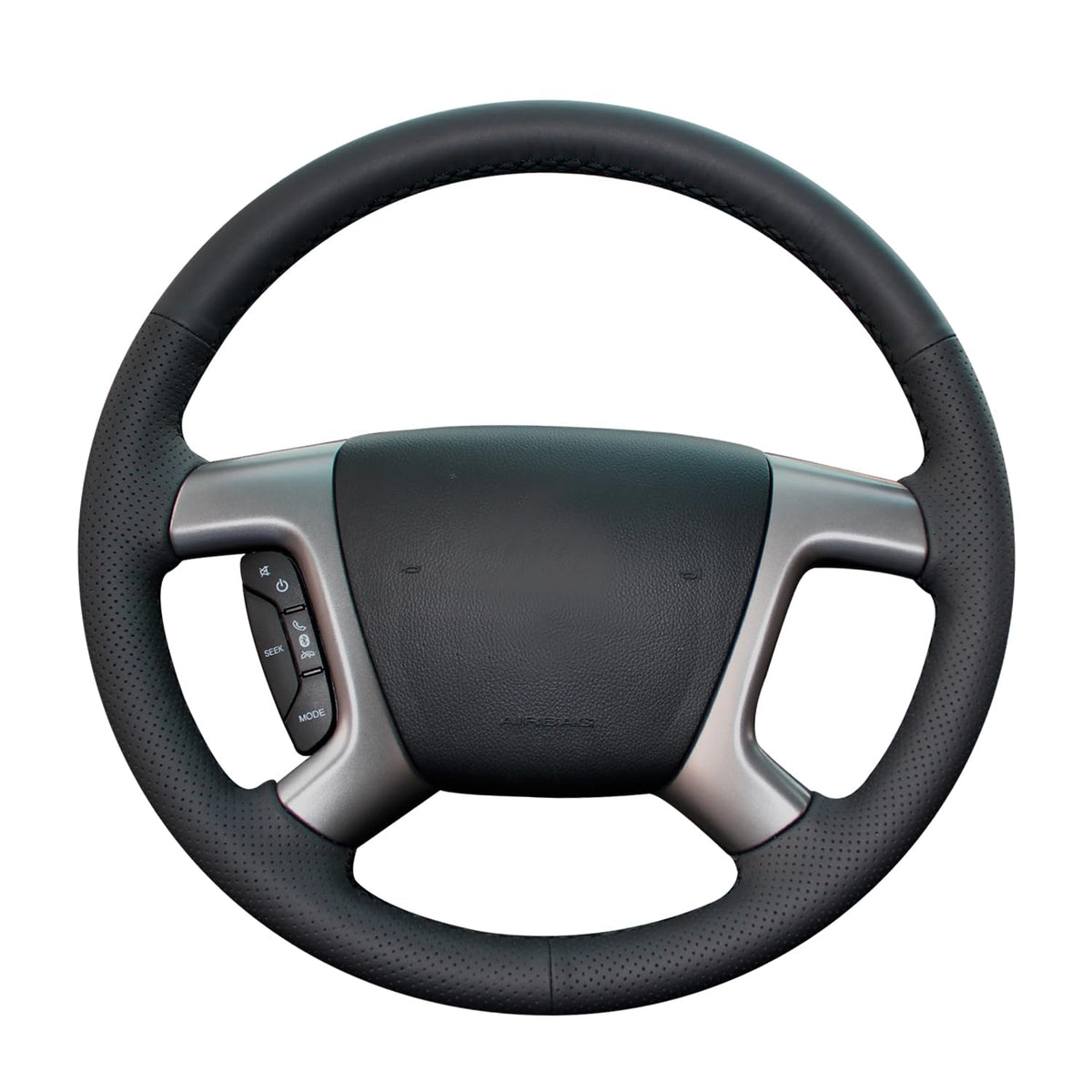 MEWANT Stitch On Steering Wheel Cover for Chevy Silverado Tahoe