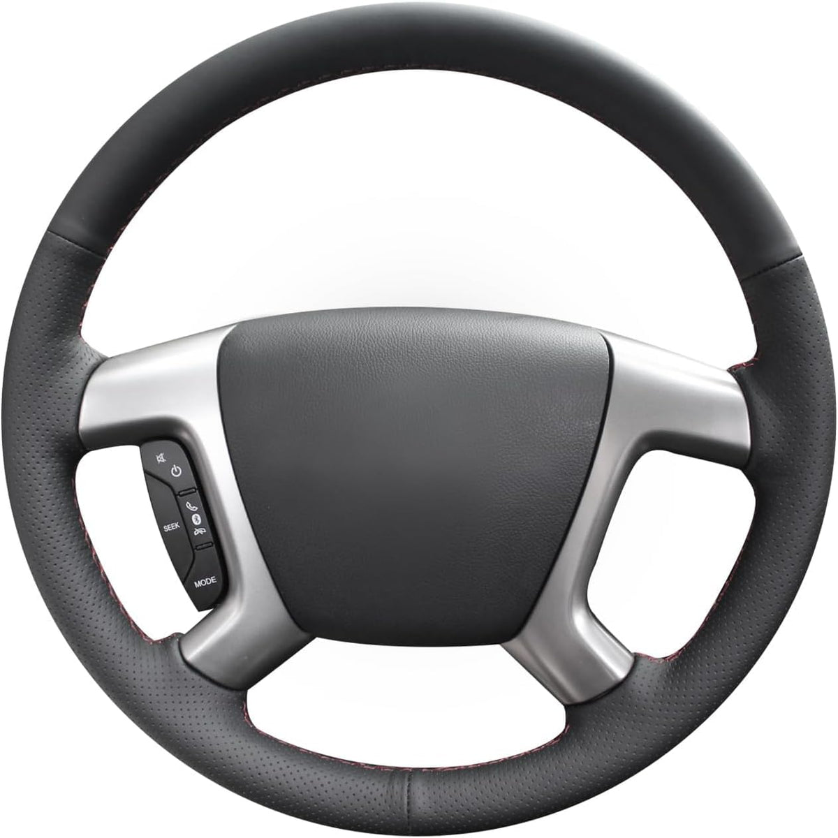 MEWANT Stitch On Steering Wheel Cover for Chevy Silverado Tahoe