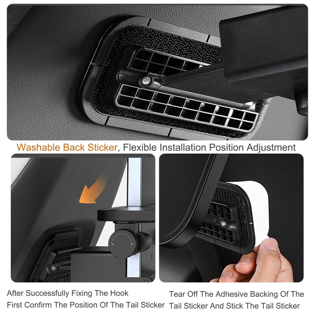 Car Seat Tray Table with Magnetic Phone Holder, Foldable