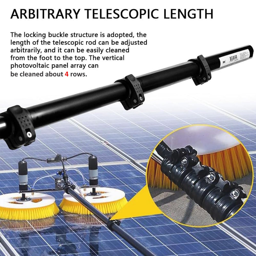 5.5m Cordless Telescopic Solar Panel Cleaning Brush