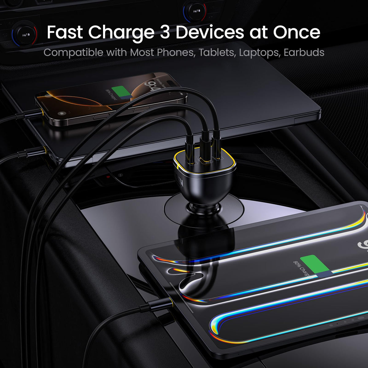 165W USB-C PD Car Charger & 40000mAh Power Bank Set