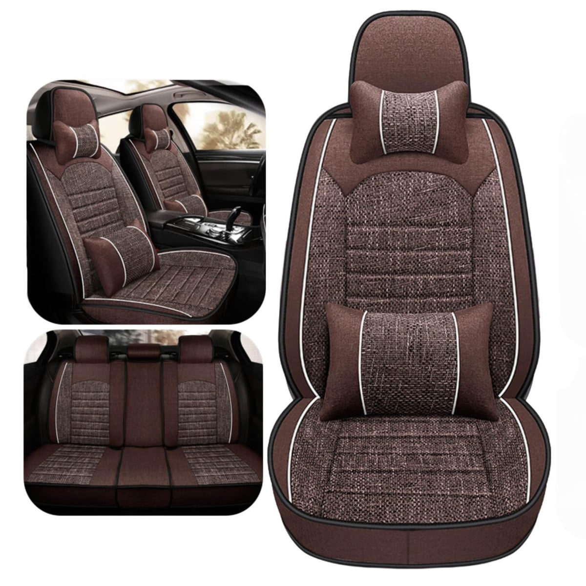Linen Car Seat Covers for KIA KX3 2020-2026