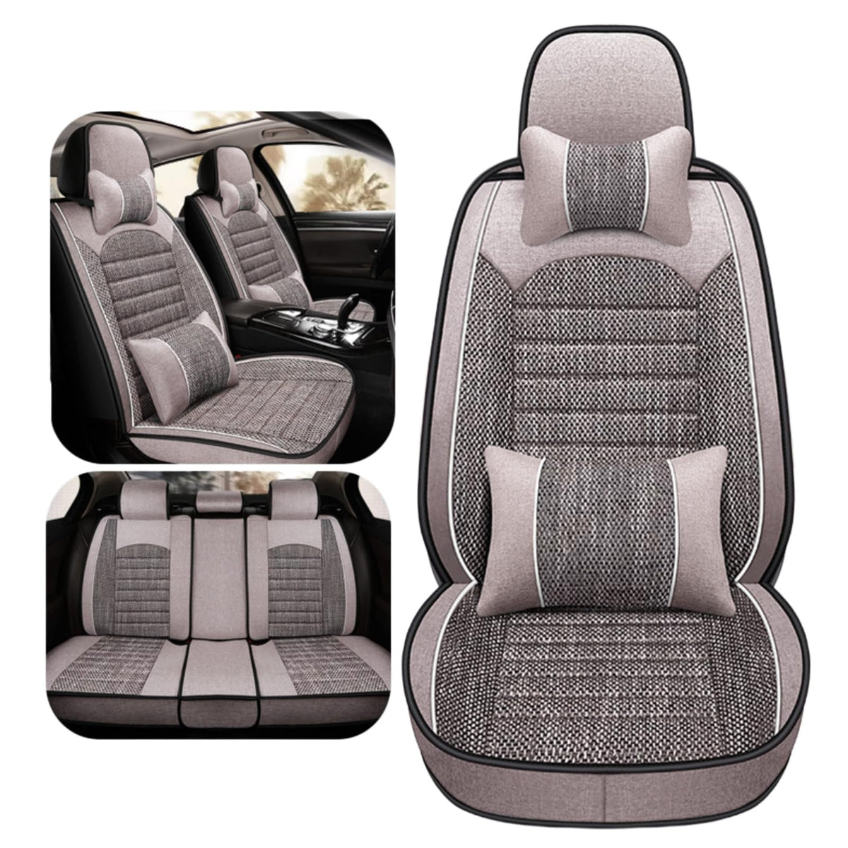 Linen Car Seat Covers for KIA KX3 2020-2026