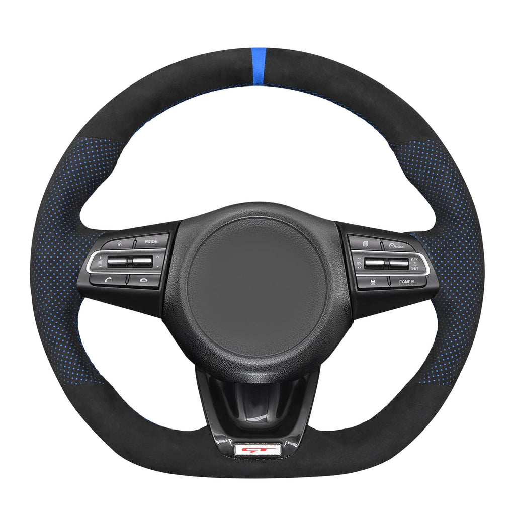 Hand-Stitched Steering Wheel Cover for Kia Stinger 2018–2022