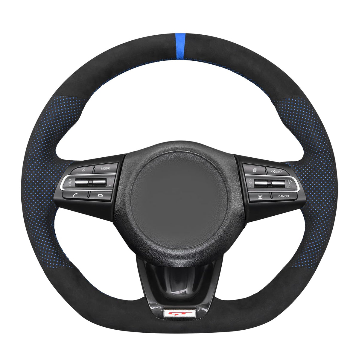 Hand-Stitched Steering Wheel Cover for Kia Stinger 2018–2022