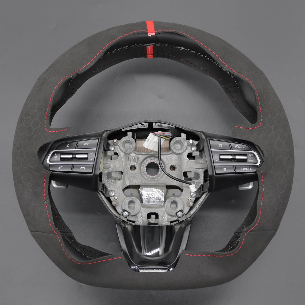 Hand-Stitched Steering Wheel Cover for Kia Stinger 2018–2022
