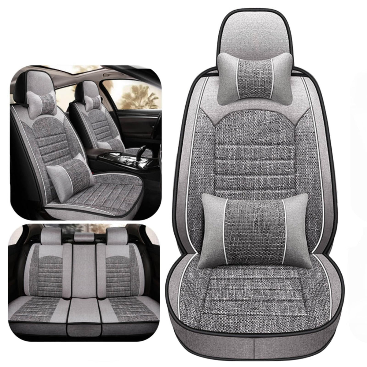 Linen Car Seat Covers for KIA KX3 2020-2026