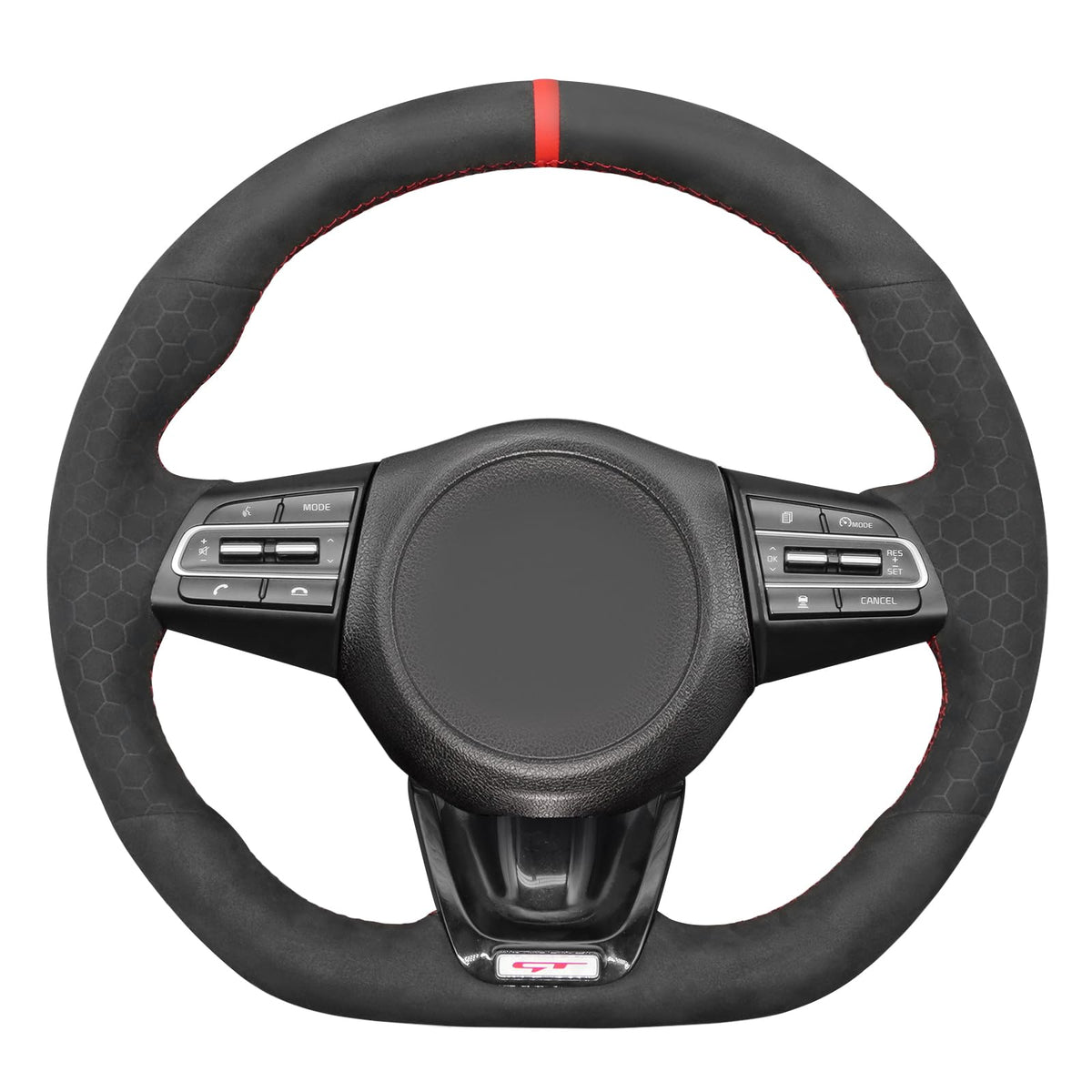Hand-Stitched Steering Wheel Cover for Kia Stinger 2018–2022