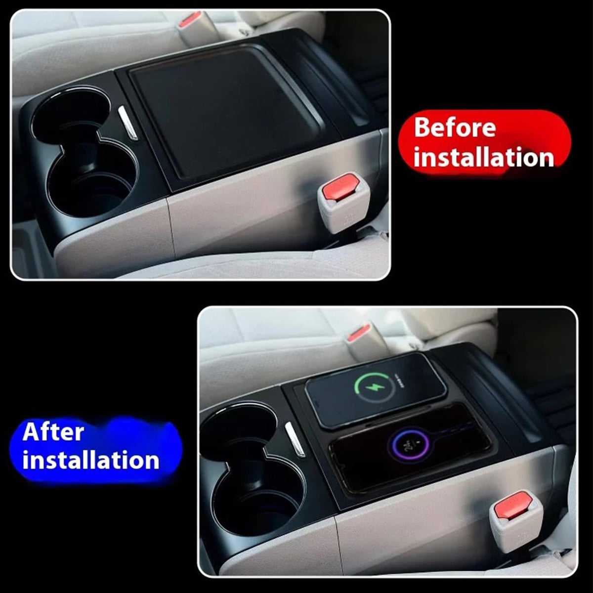 for Toyota Sienna 2015-2021 Car Center Console Phone Fast Wireless Charger Holder