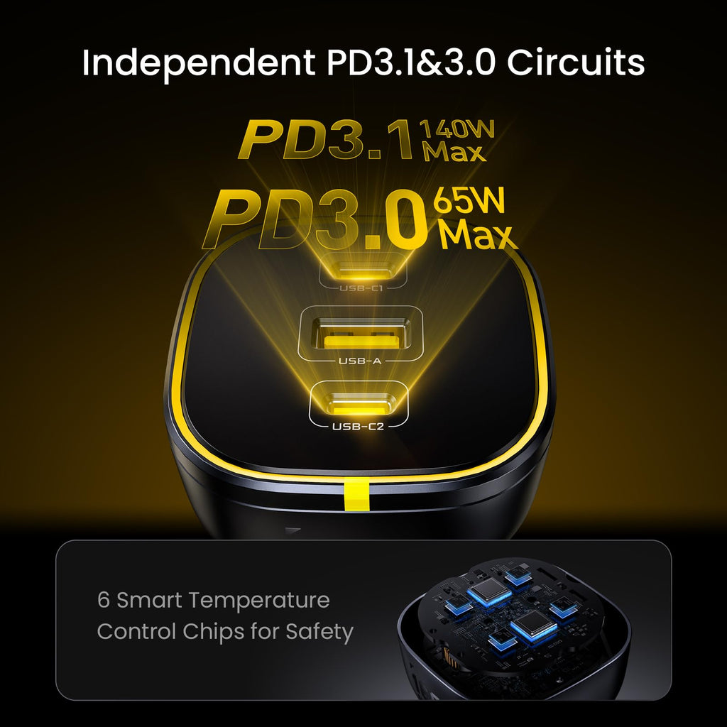 165W USB-C PD Car Charger & 40000mAh Power Bank Set