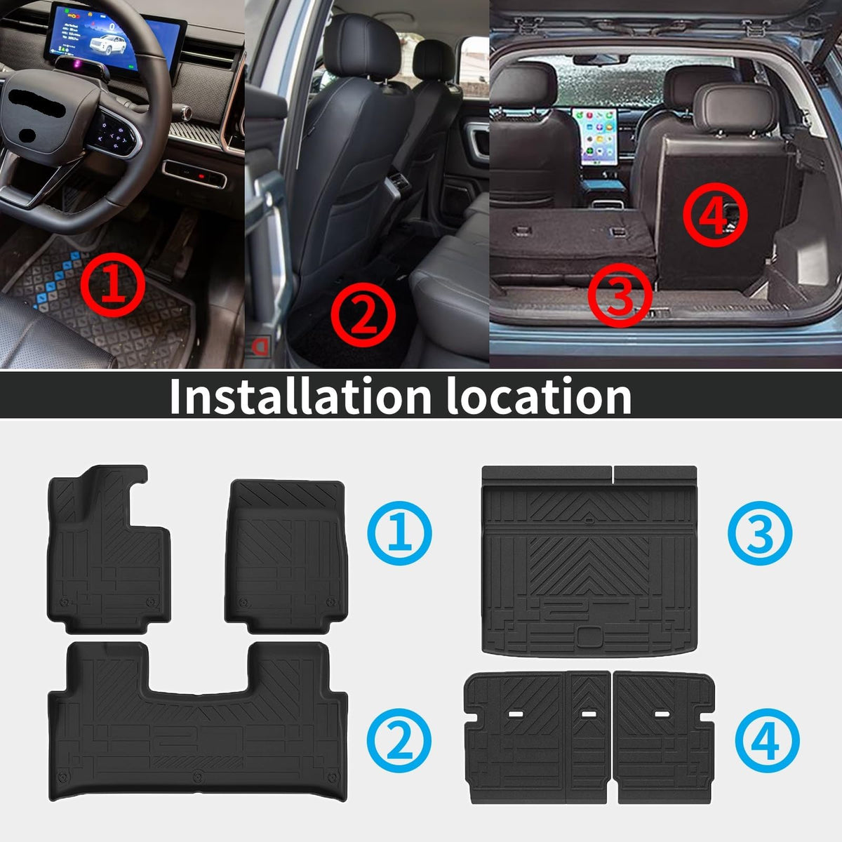Car Floor Mats TPE Material Non-Slip