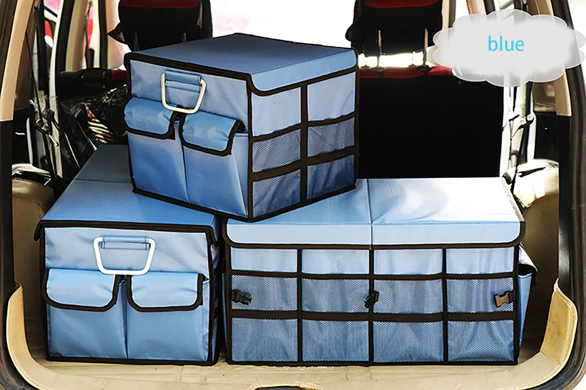 Car Trunk Organizer with Detachable Lid & Compartments