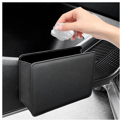 2-Pack Foldable Leather Car Trash Can